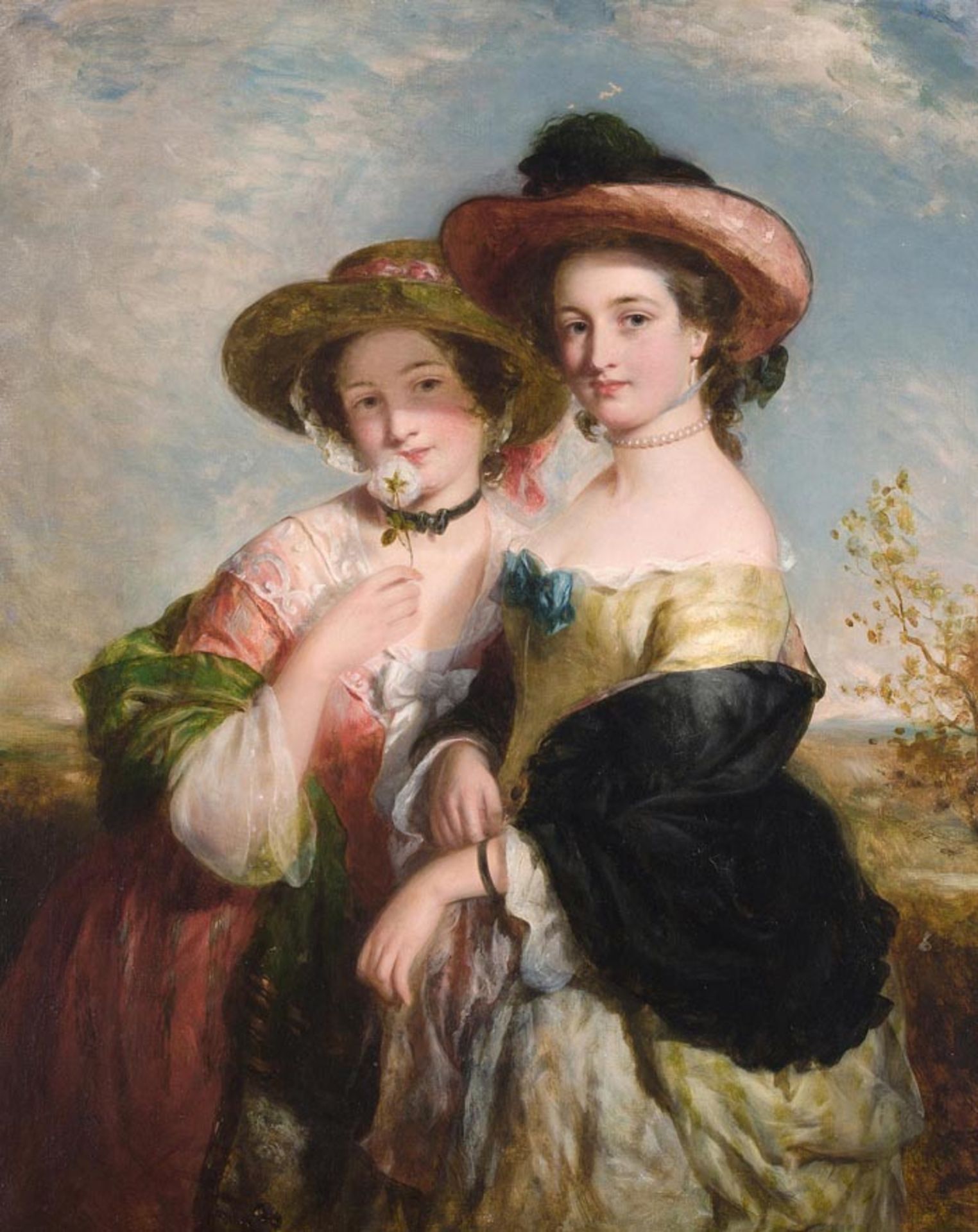 Baxter, Charles (London 18091879 Lewisham) Kopie Olivia und Sophia. Öl auf Leinwand. Verso auf