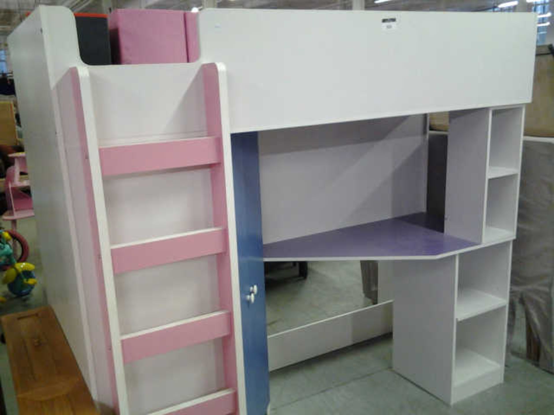 DESIGNER NEW METRO HIGH SLEEPER PINK/WHITE/PURPLE - Image 2 of 2