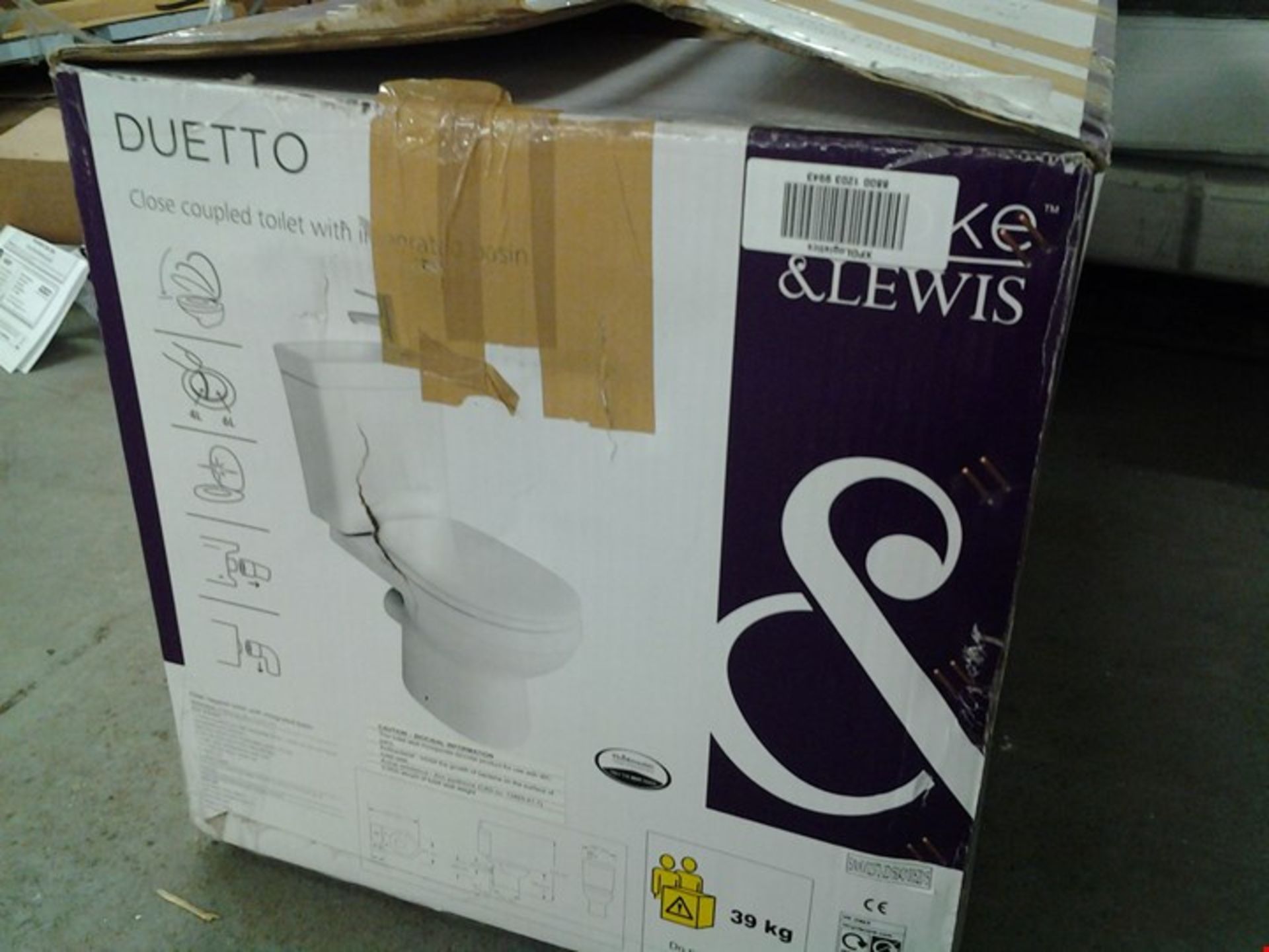 THREE ASSORTED BASIN TO INCLUDE BOXED COOKE AND LEWIS DUETTO TOILET RRP Â£407.00