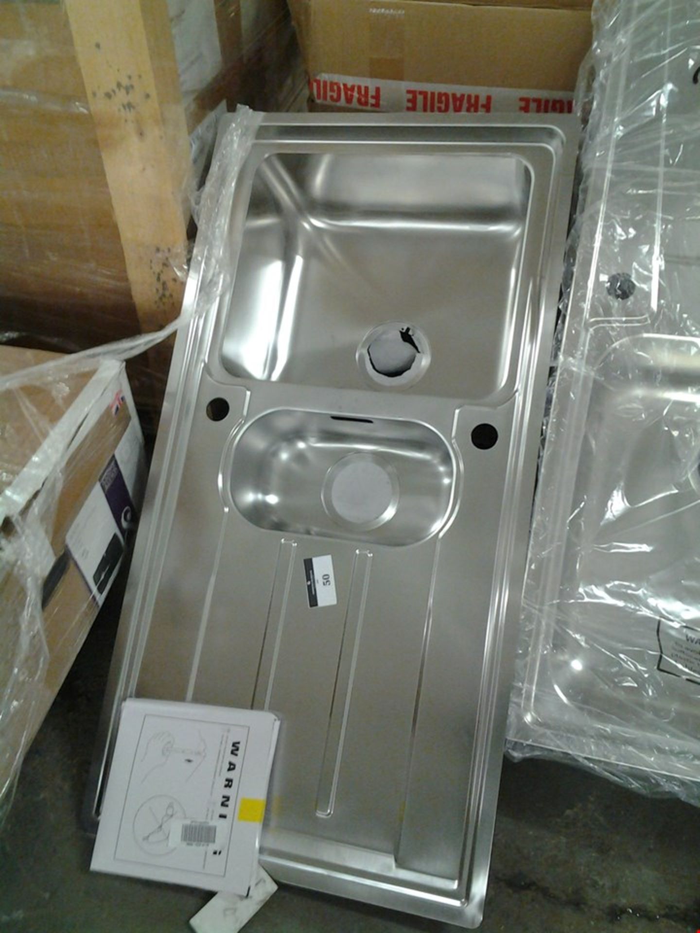 FRANKE 1.5 BOWL STAINLESS STEEL SINK RRP Â£209.00