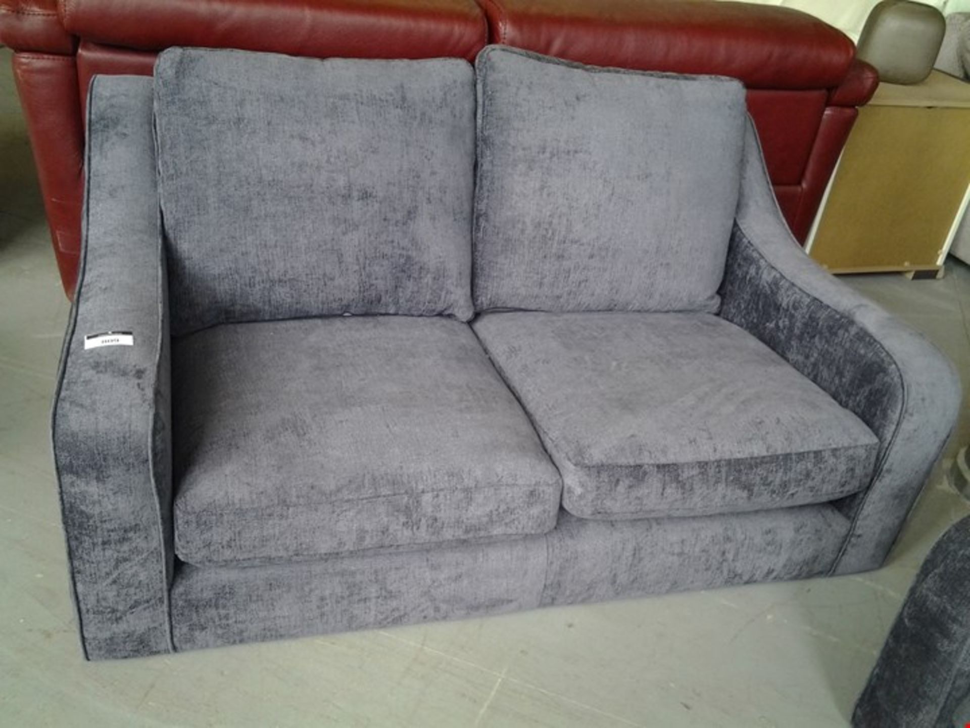 DESIGNER PEWTER GREY FABRIC 2 SEATER SOFA AND ARM CHAIR RRP Â£698.00 - Image 2 of 3