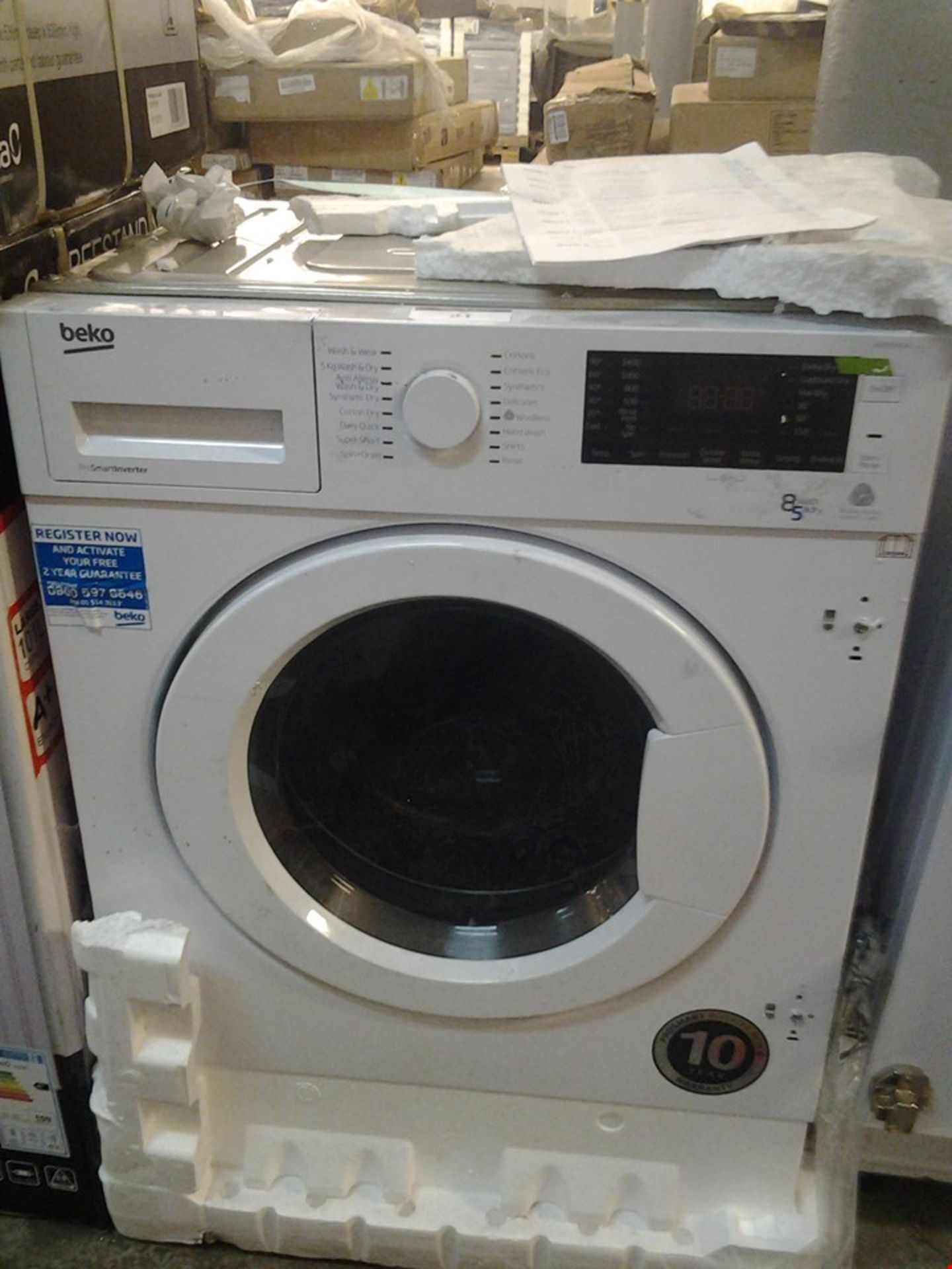 BEKO INTEGRATED WHITE WASHER/DRYER RRP Â£425.00