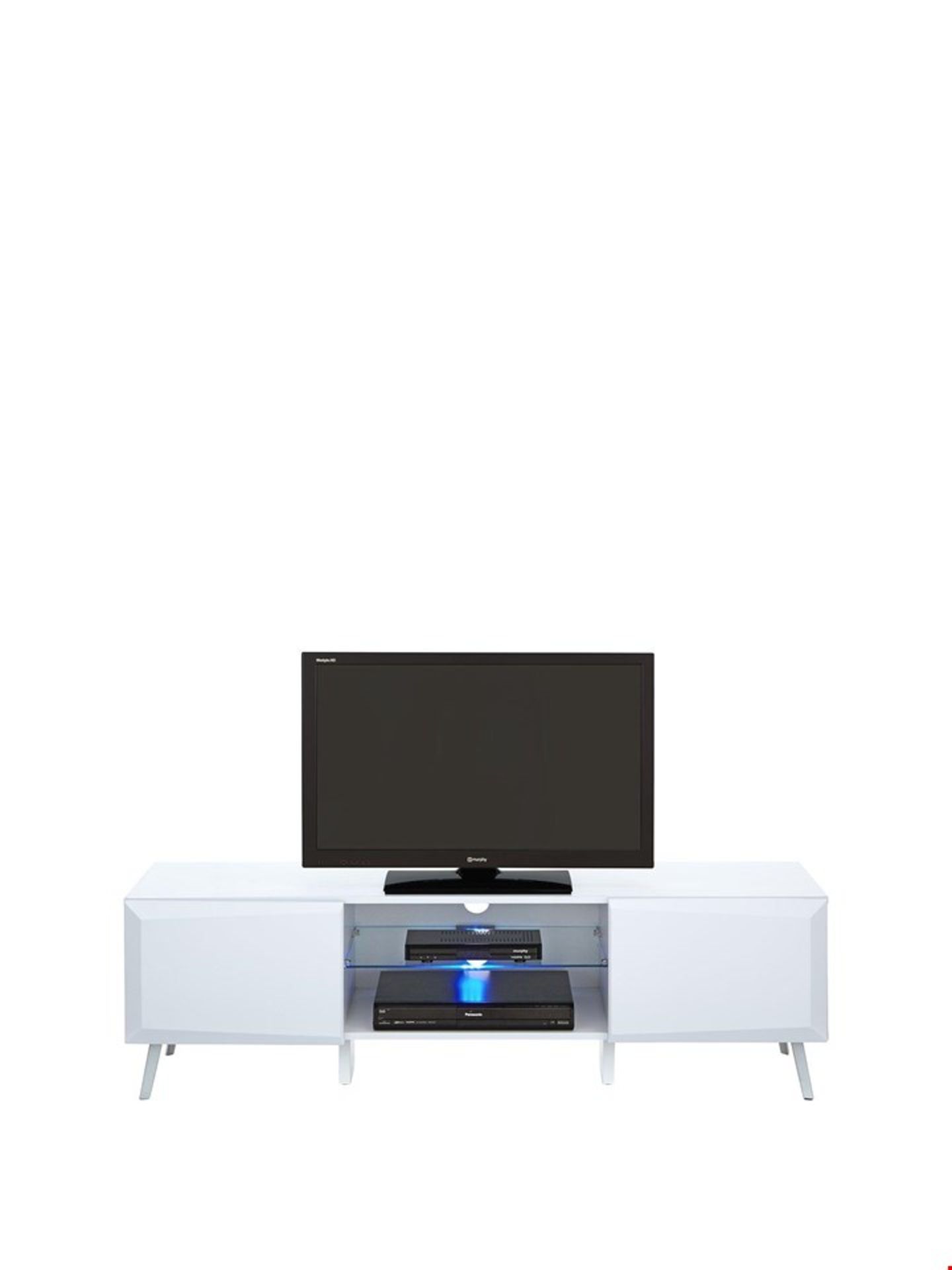 BOXED XANDER WHITE WIDE TV STAND (1BOX) RRP Â£149.00