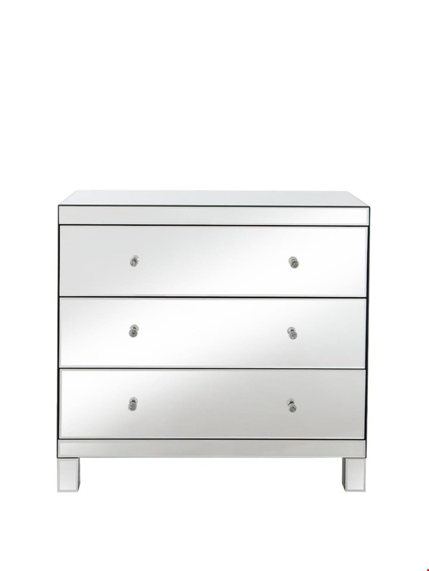 BOXED PARISIAN MIRRORED 3-DRAWER WIDE CHEST (1 BOX) RRP Â£269.00