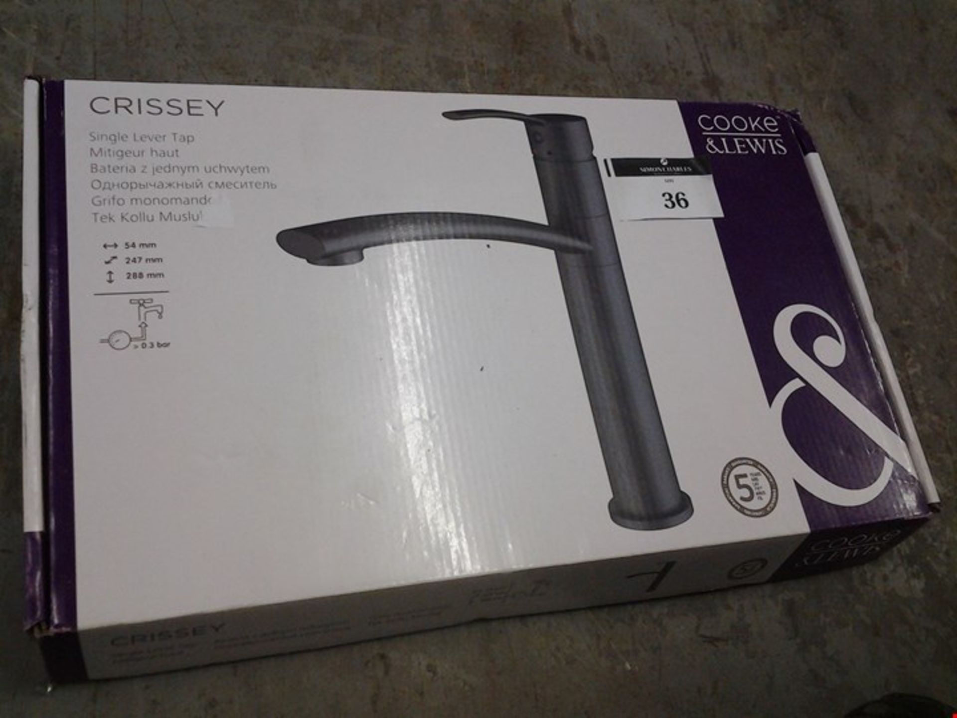 BOXED COOKE AND LEWIS CRISSEY SINGLE LEVER TAP RRP Â£72.00