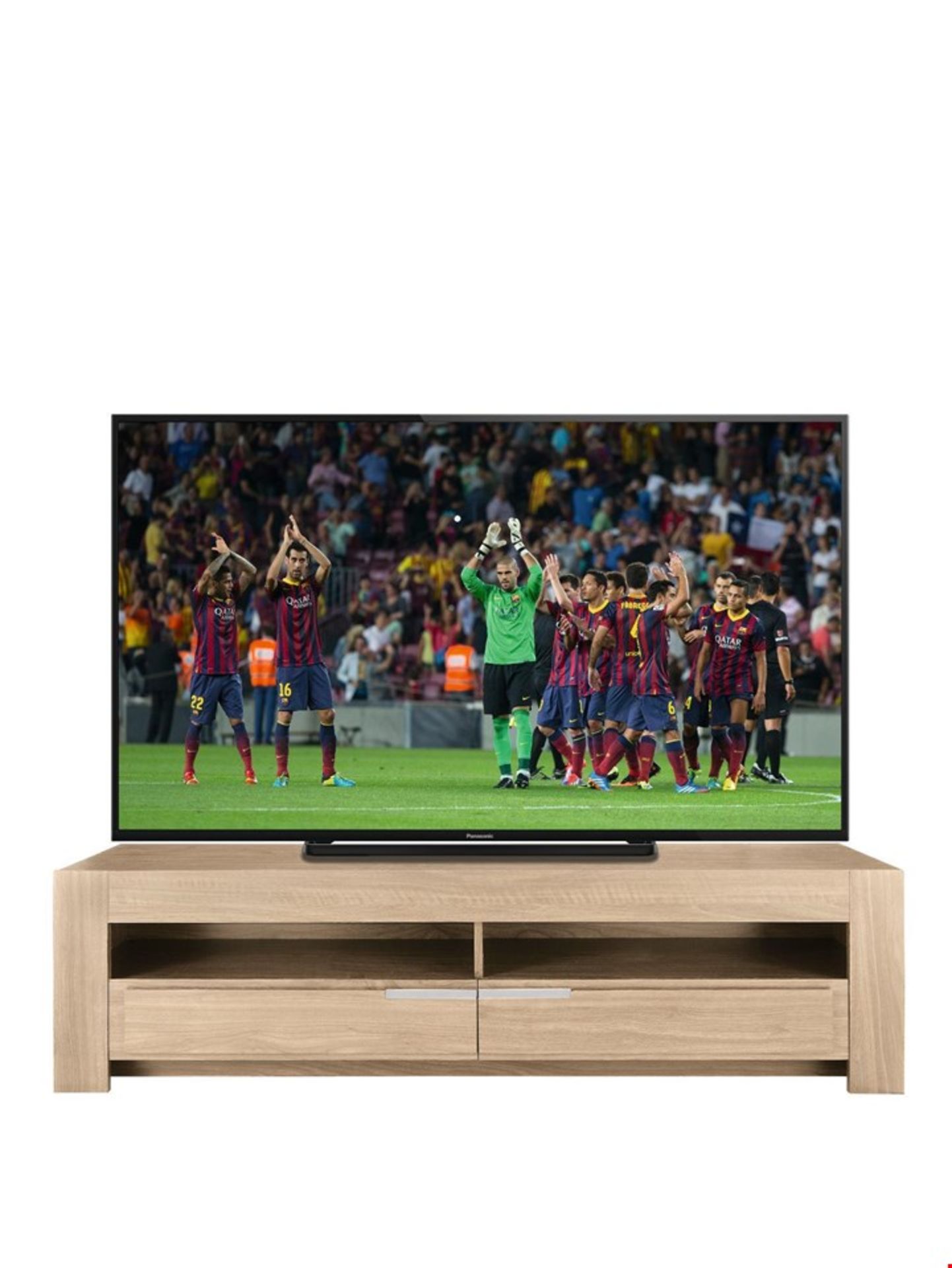 BOXED OAK-EFFECT OREGON TV UNIT (1 BOX) RRP Â£149.00