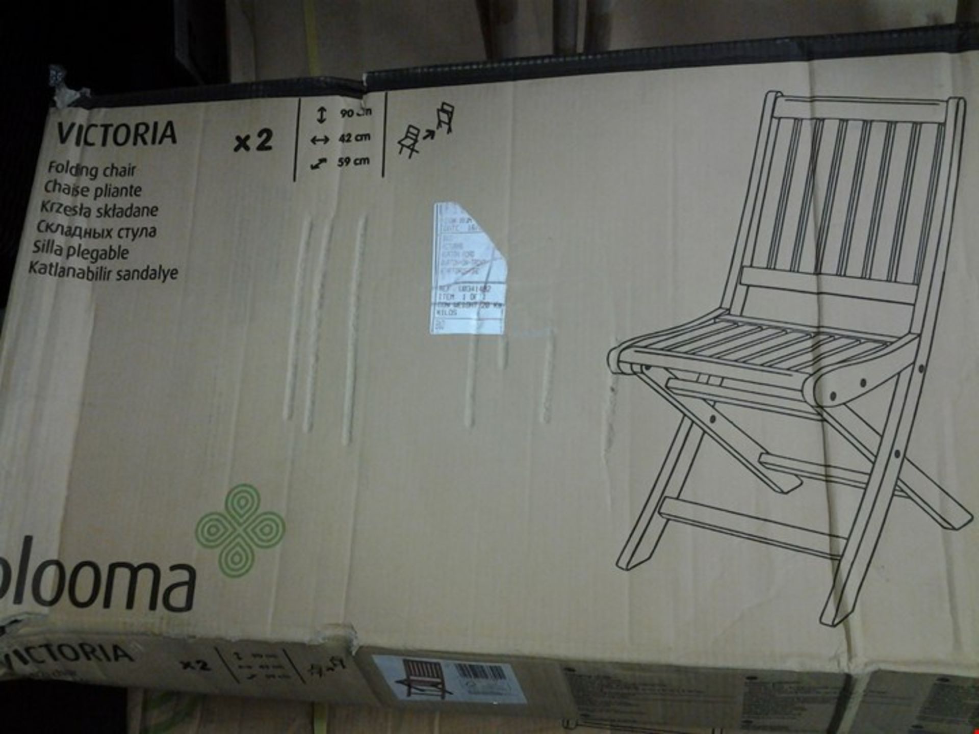 BOXED PAIR OF VICTORIA WOODEN DINING CHAIRS RRP Â£59.00