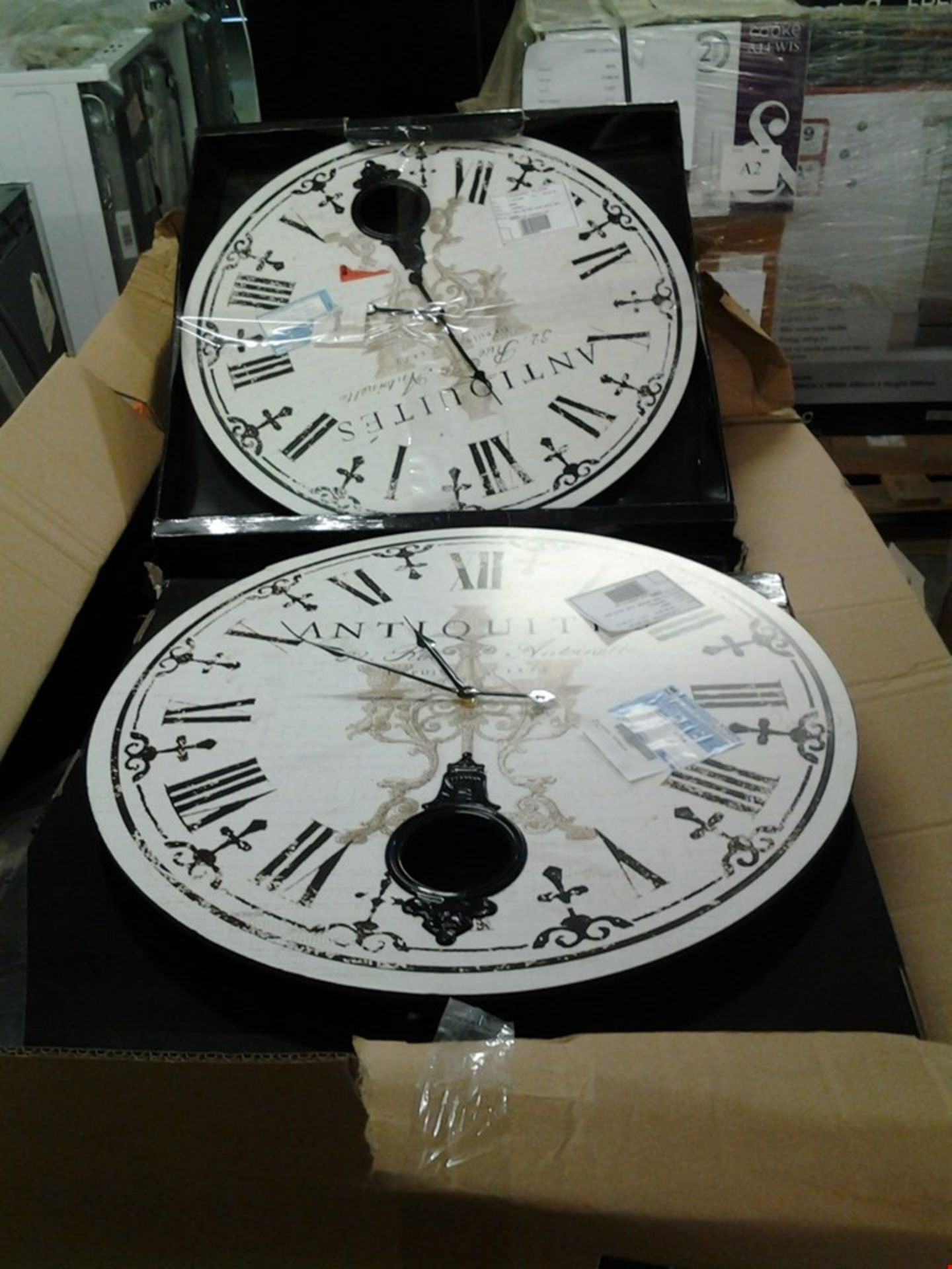 PALLET OF FRENCH BOUTIQUE STYLE ANTIQUITIES WALL CLOCKS