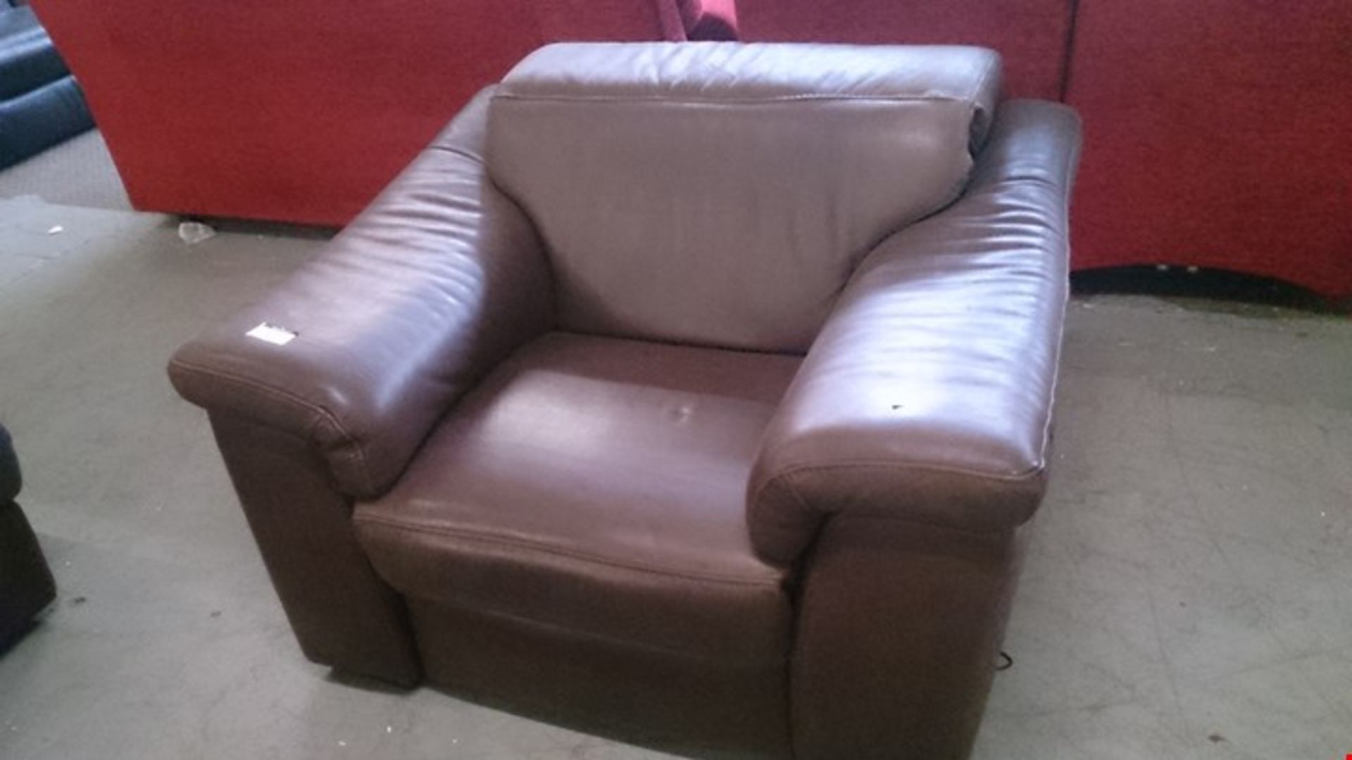 QUALITY ITALIAN DESIGNER SENSOR BROWN LEATHER POWERED RECLINING LOVE CHAIR