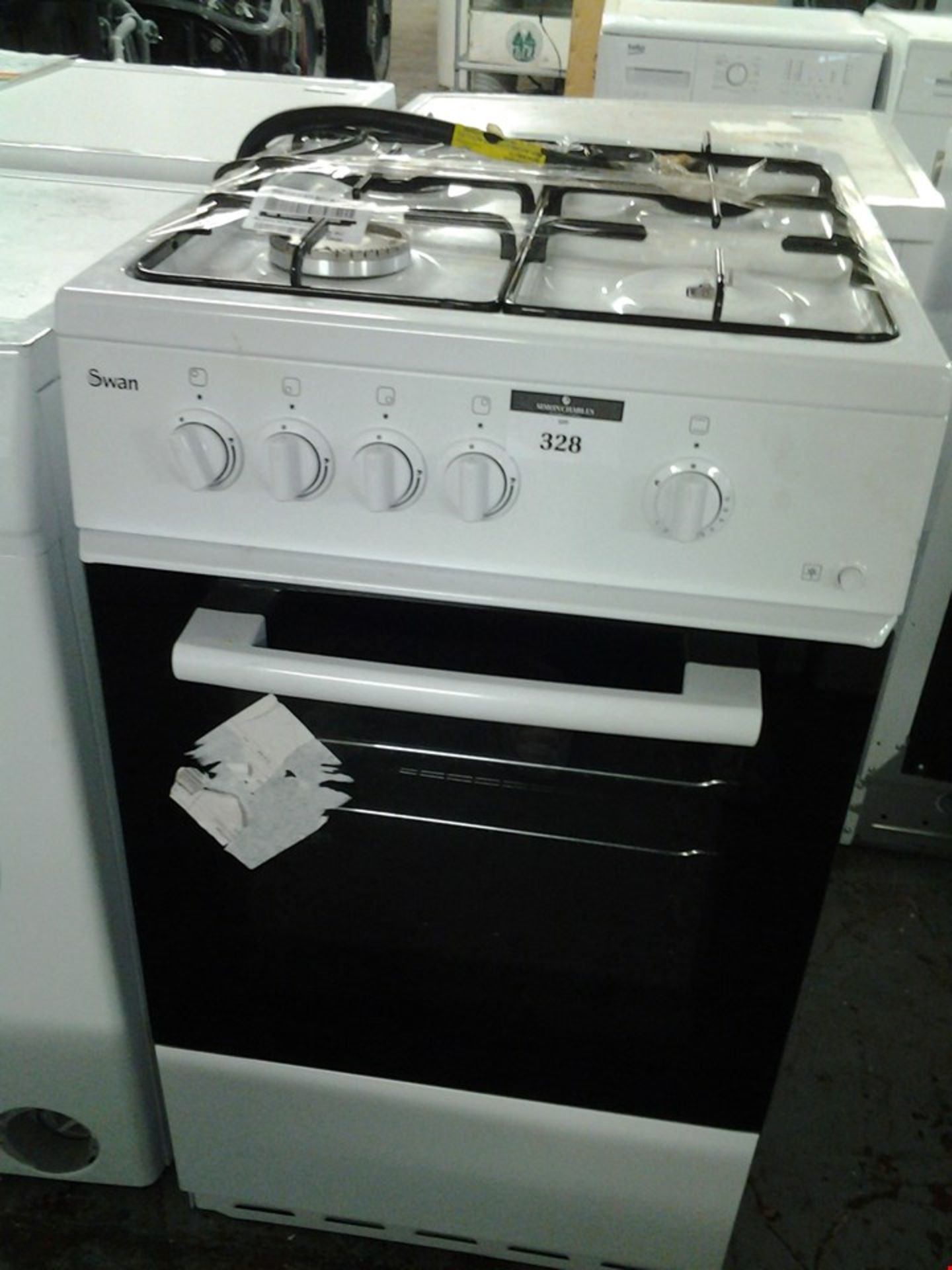 SWAN SW1031W WHITE 50CM SINGLE OVEN GAS COOKER. RRP Â£259.00