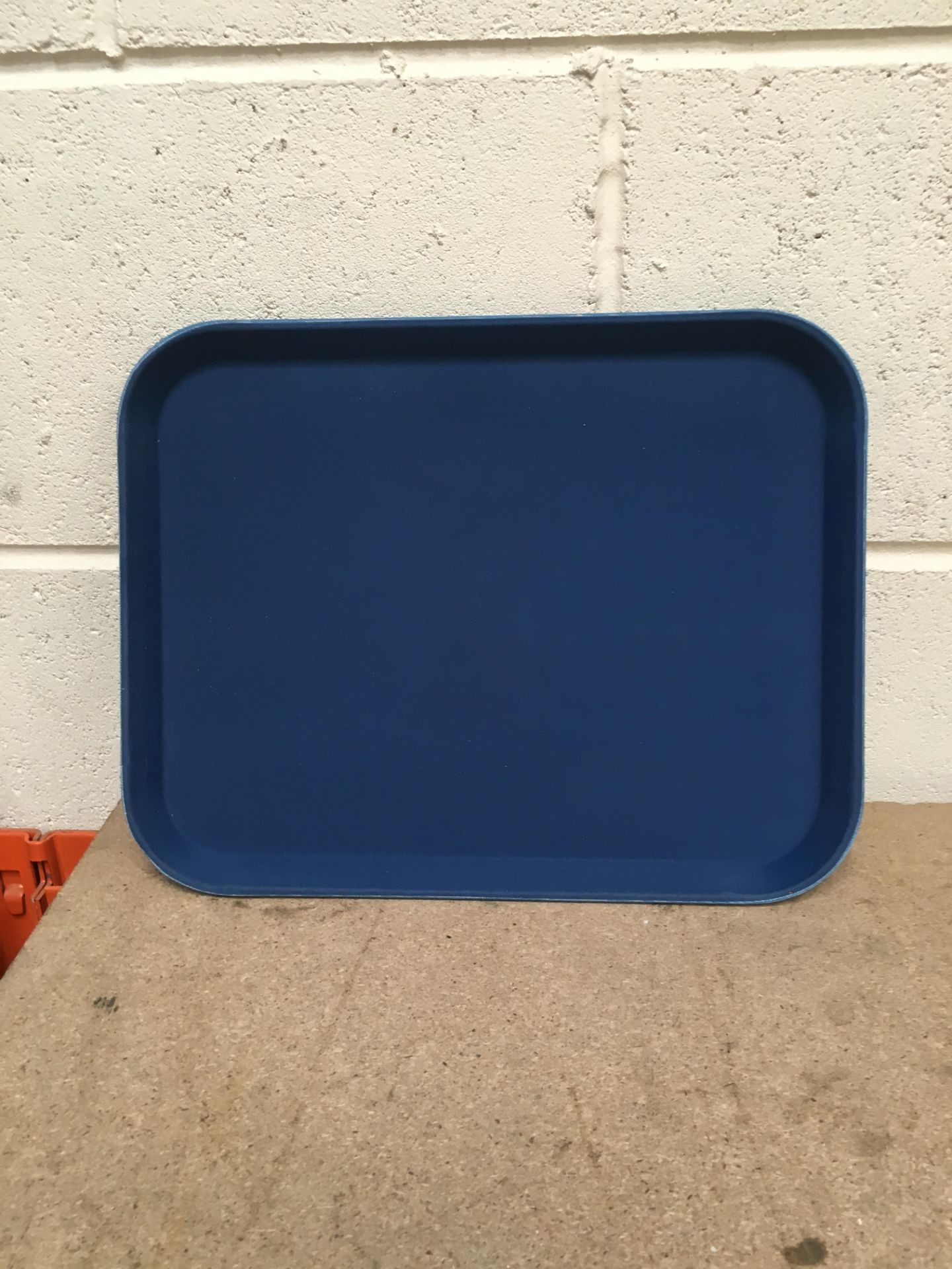 NEW 24 BLUE Non Slip Trays 14" x 10" in 2 Boxes