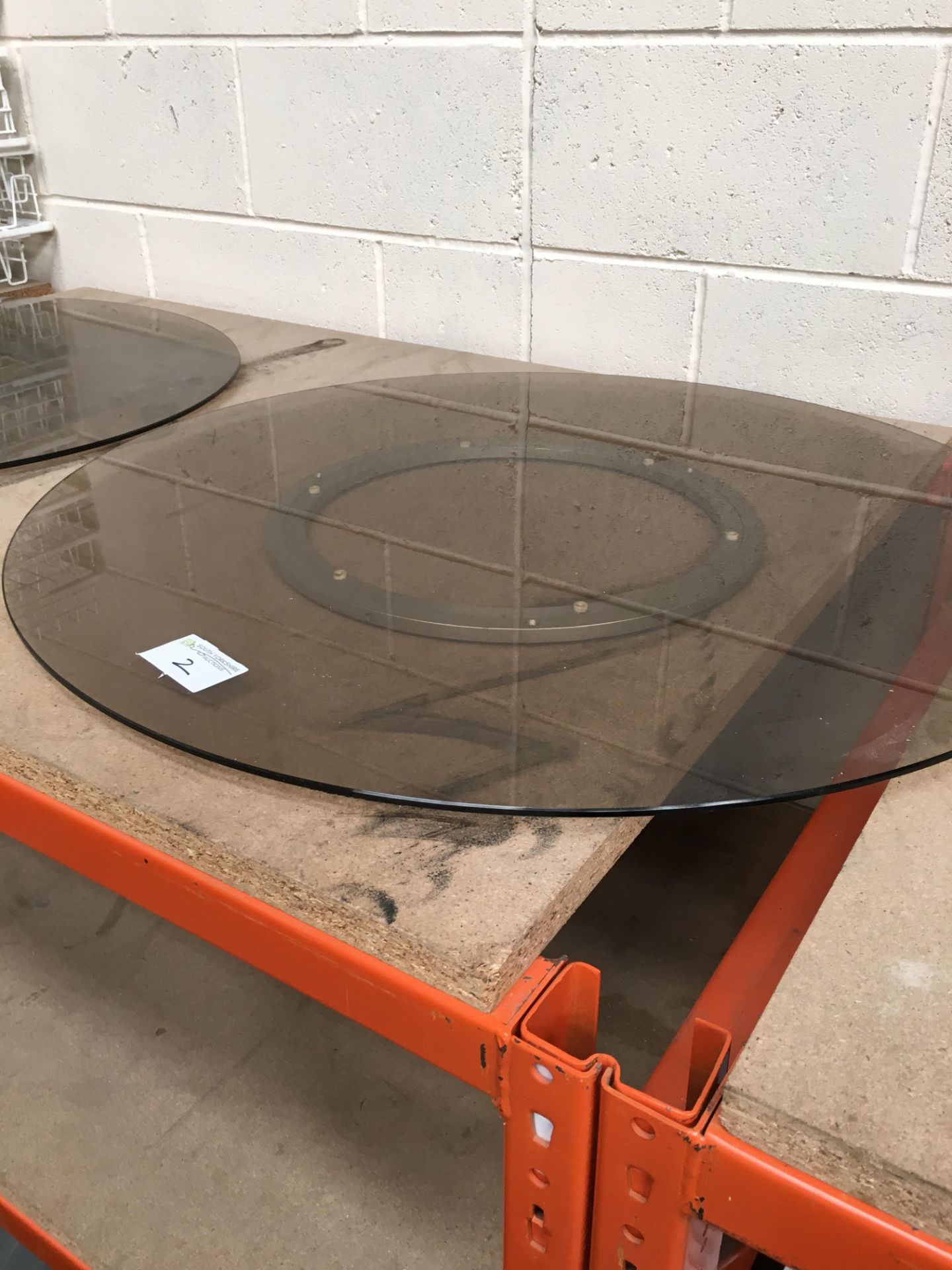 2 x Glass lazy Susan ... - Image 2 of 3