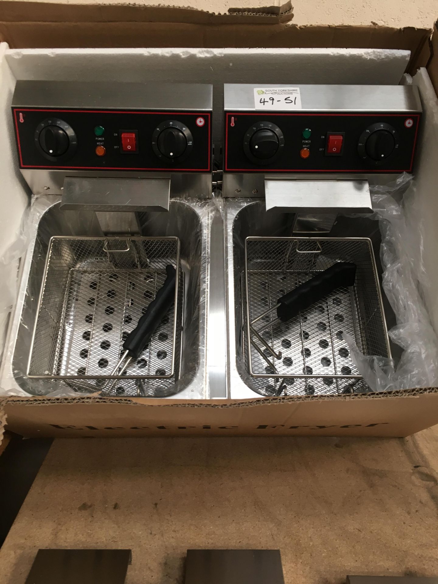 New Double Electric Fryer..2 x 3Kw Boxed - Image 2 of 2