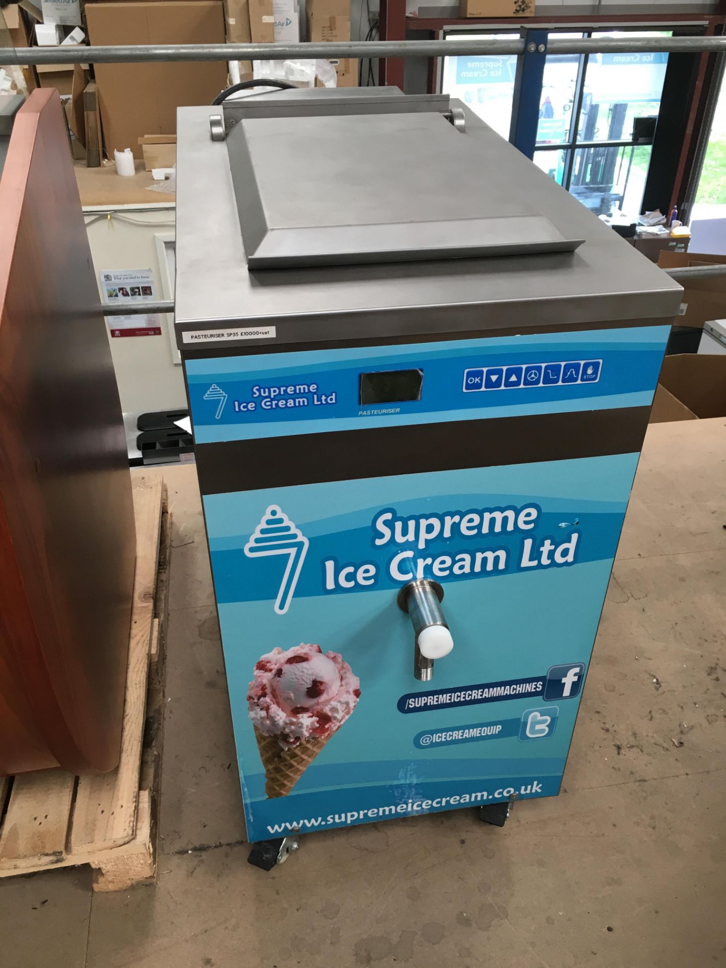 Supreme Ice Cream Pasteuriser 35 Litre Model SP35.