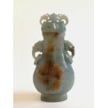 A Jadeite Vase with Cover 19/20th Century