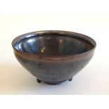 A 'Jian Yao' Hare's-Fur Tea Bowl with Japanese Wood Box Probably Song Dynasty