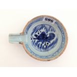 A Blue and White Pouring Bowl Yuan Dynasty