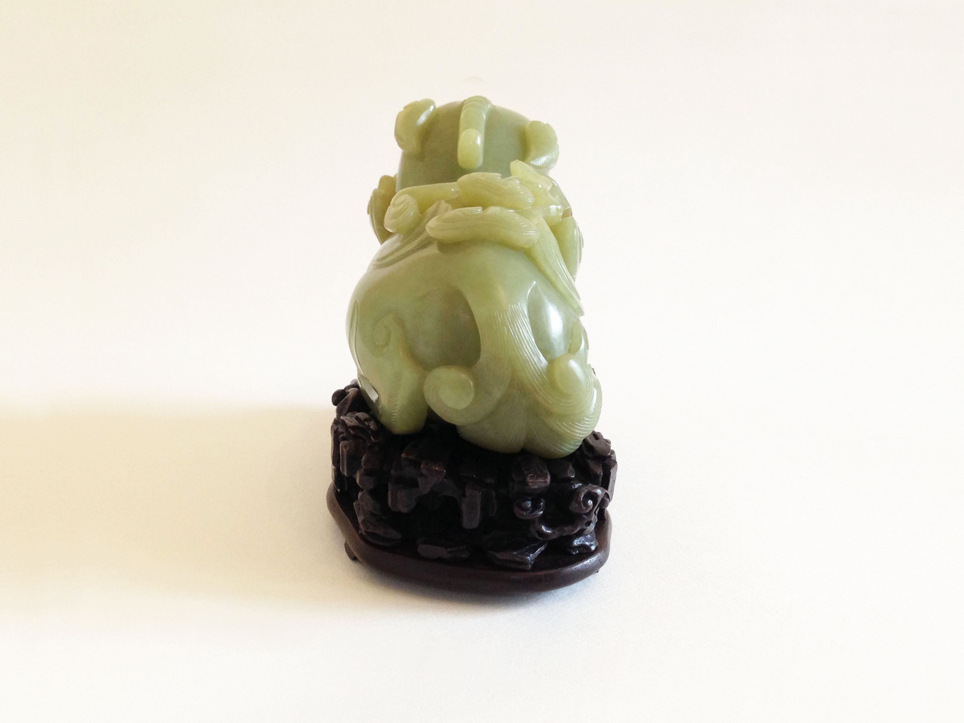 A Yellow Jade 'Mythical Beast' Pendant 19th Century - Image 5 of 7