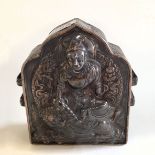 A Silver Box Carved with Buddha 19th Century