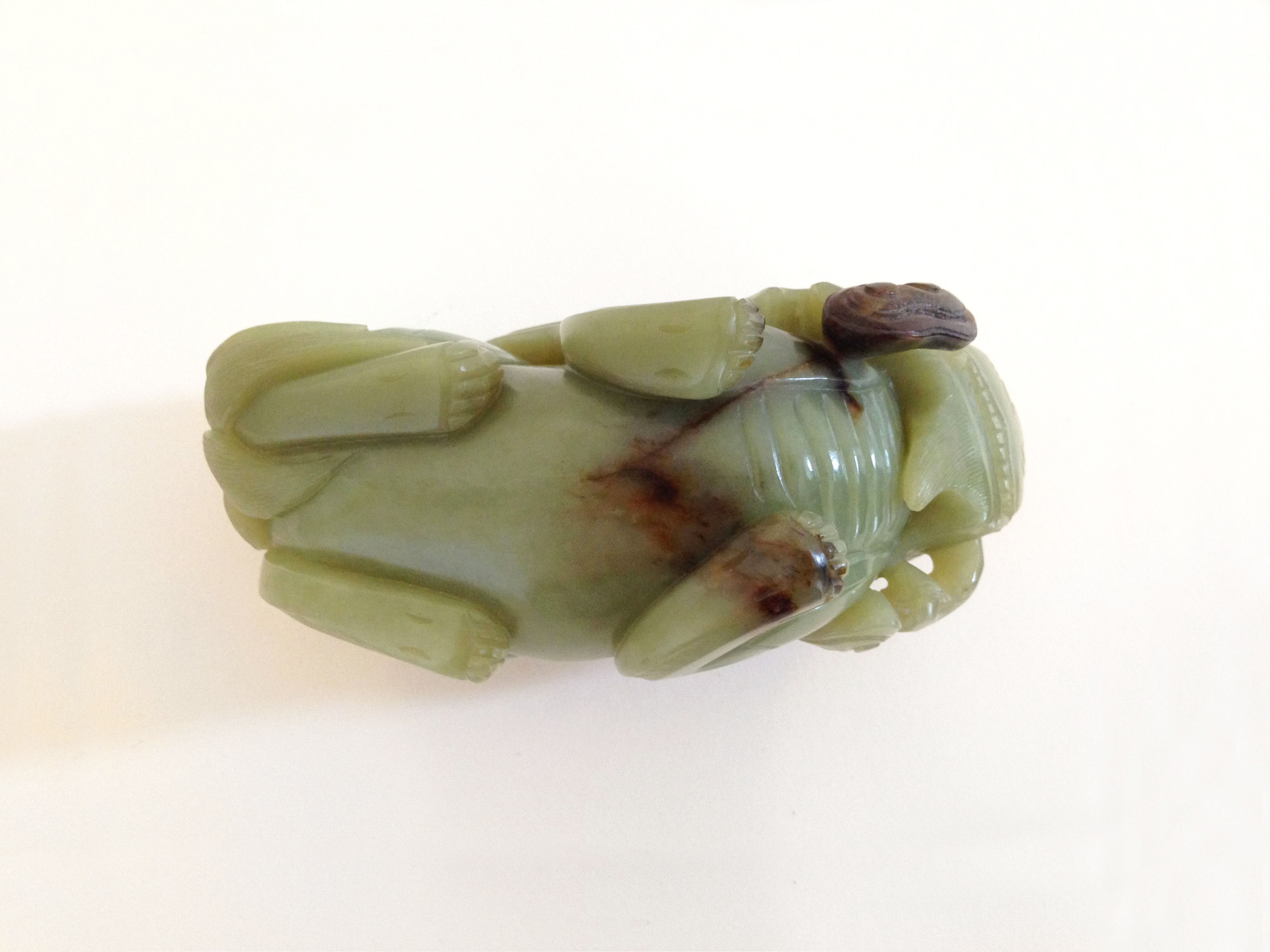 A Yellow Jade 'Mythical Beast' Pendant 19th Century - Image 4 of 7