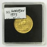 VICTORIAN GOLD SOVEREIGN - 1873