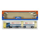 Tekno Disko Transport Scania 142H Ridged Box + Box Trailer