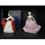 Royal Doulton Figure 'Sara' HN 2265 and Coalport 'Ladies of Fashion' Spring Song