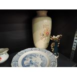 A selection of ceramics including blue and white