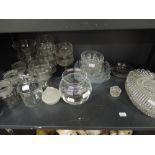 A large selection of glass ware