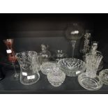 A selection of glass ware