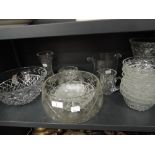 A selection of cut glass