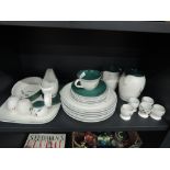 A selection of Denby Green Wheat pattern table ware