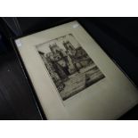 A 19th Century etching, Oswald Fletcher, Bootham Bar, York