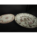 Two decorative plates including Kate Greenaway
