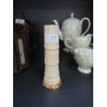 A Royal Worcester spill vase of gilt heightened Japanesque bamboo design number 1049