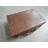 A vintage leather travel case