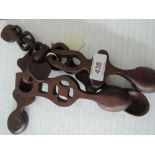 A collection of 20th century treen Welsh style love spoons