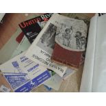 A selection of ephemora, including football programmes, sketch, autograph books etc