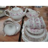 A part tea service Royal Tuscan 'love in the mist'