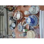 A selection of ceramics including chinese style tea bowl, and Jasper ware