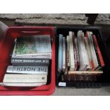 Two boxes of genre books