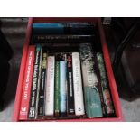 A box of books mainly wildife including David Attenborough