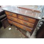 A Victorian mahogany/walnut  dressing table