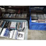 Three boxes of compact discs