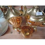 A Royal Winton 'Golden Age'teapot, waterjug and milk jug