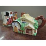 A Crown Devon John Peel musical tankard and cottage ware teapot