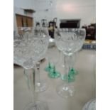 A selection of wine glasses