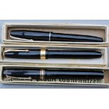 Three Conway Stewart Fountain pens - 55, 27 and 75