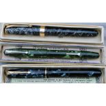 Three Conway Stewart Fountain pens - 27, 28 and 15