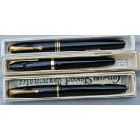 Three Conway Stewart Fountain pens - 15, 24 and 58